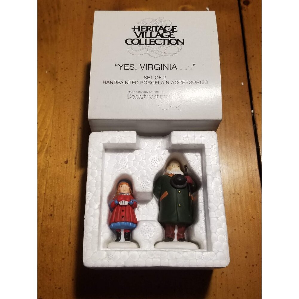 "Yes, Virginia…" Set of 2 #58890 Heritage Village Collection -Retired-